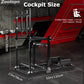 Zootopo Racing Simulator Cockpit with Monitor Mount, crafted from 3060 Aluminum Profile, Fit for Thrustmaster/Fanatec/Logitech G29 GPro, Unlimited Adjustment,Not Include Steering Wheel,Pedals,Handbrake