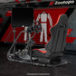 Zootopo Adjustable Sim Racing Cockpit with Red Seat Monitor Frame, Fit for Logitech/Thrustmaster/Fanatec G920 G923 G29 T80, Frame Double Arm Reinforcement, No Steering Wheel,Pedal,Handbra,Display