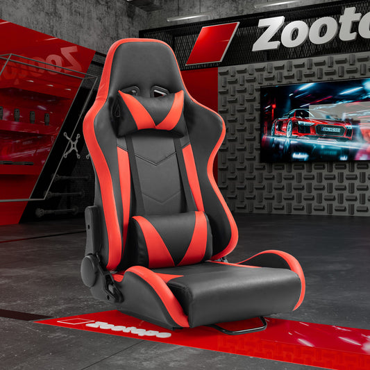 Zootopo Ergonomic Red Racing Seat with Adjustable Double Slides Fit Racing Simulator Cockpit Wheel Stand Gaming Chair Video Game Chairs