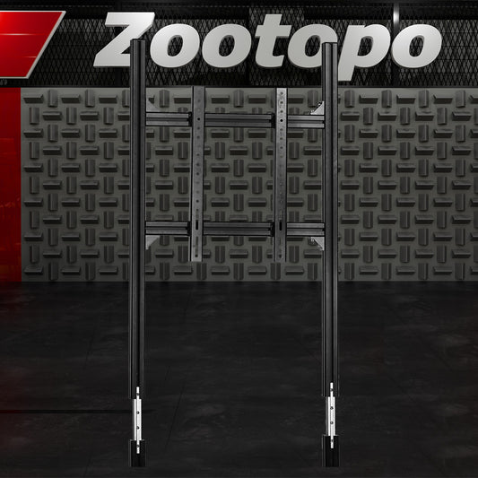 Zootopo 4040 Aluminum Profile Monitor Stand for Racing Simulator Cockpit Compatible with 27-65 Inch Display TV Mount,Adjustable Height,No Steering Wheel,Shift Lever,Pedals,TV,Seat and Cockpit