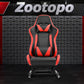 Zootopo Rear Seat Bottom Brackets of 30mm Square Tube Racing Simlator Cockpit with Red Seat， DIY Upgraded Racing Seat Gaming Steering Wheel Stand Thickened Steel Adjustable