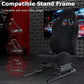 Zootopo Racing Simulator Cockpit with Black Seat, for Steering Wheel Stands, Double Locking Slides Cloth Breathable Gaming Seat,Add-On Stand