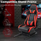 Zootopo Racing Seat Stand, Modern Style, Red and Black, Faux Leather, Ergonomic, Gaming Chair Stand, Racing Game, Adult, Indoor Use