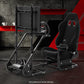 Zootopo Adjustable Sim Racing Cockpit with Black Seat Monitor Frame, Fit for Logitech/Thrustmaster/Fanatec G920 G923 G29 T80, Frame Double Arm Reinforcement, No Steering Wheel,Pedal,Handbra,Display