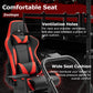 Zootopo Professional Racing Simulator Cockpit Frame with Red Seat&Triple Monitor Stand, Fit for Logitech G920/Thrustmaster/Moza, Shifter Platform Upgrade, No Wheel, Pedals, Handbrake and Monitor