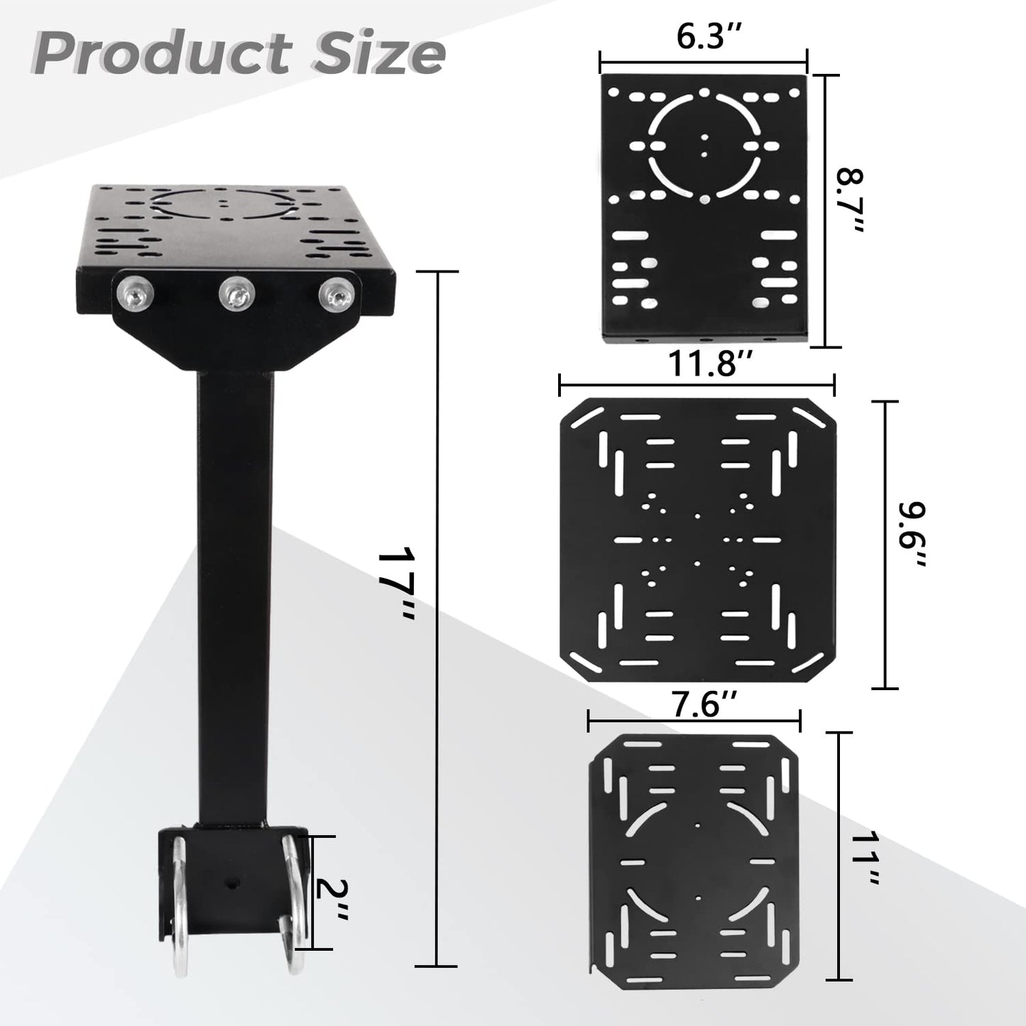 Upgrade Gear Shifter Mount,Support Racing/Handbrake/Flight Gear Shifter Lever,Support All Round Tube Simulation Cockpit Series
