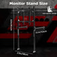 Zootopo 3030 Heavy-Duty Aluminum Profile Monitor Mount Compatible with 27-65 Inch Display,Height Adjustable,NO Steering Wheel,Shift Lever,Pedals,TV,Seat and Cockpit