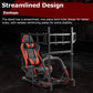 Zootopo Professional Racing Simulator Cockpit Frame with Red Seat&Triple Monitor Stand, Fit for Logitech G920/Thrustmaster/Moza, Shifter Platform Upgrade, No Wheel, Pedals, Handbrake and Monitor
