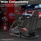 Zootopo Professional Racing Simulator Cockpit Frame with Red Seat, Fit for Logitech G920/Thrustmaster/Moza, Streamlined Dual-arm Design, No Wheel, Pedals, Handbrake and Monitor Stand