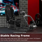 Zootopo Professional Racing Simulator Cockpit with Black Seat, Fit for Logitech G920/Thrustmaster/Moza, Streamlined Dual-arm Design, No Wheel, Pedals, Handbrake, and Monitor Stand