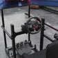 Zootopo 3060 Aluminum Profile Racing Simulator Cockpit with Black Seat and Triple-monitor Setup, Fit for Thrustmaster,for Fanatec,for Logitech G29 , Adjustable Driving Simulator Cockpit, Does Not Include Steering Wheel, Pedals, or Handbrake
