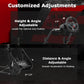 Zootopo Adjustable Sim Racing Cockpit with Red Seat, Fit for Logitech/Thrustmaster/Fanatec G920 G923 G29 Frame, Double Arm Reinforcement, No Steering Wheel, Pedal, Handbrake