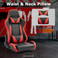 Zootopo Ergonomic Red Racing Seat with Adjustable Double Slides Fit Racing Simulator Cockpit Wheel Stand Gaming Chair Video Game Chairs