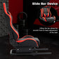 Zootopo Racing Seat Stand, Modern Style, Red and Black, Faux Leather, Ergonomic, Gaming Chair Stand, Racing Game, Adult, Indoor Use