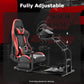 Zootopo Adjustable Racing Sim Cockpit with Red Seat Unobstructed Design for Both Legs Fit for Logitech/Thrustmaster G29 G923 G25 T80 T150 Racing Wheel Cockpit Not Include Steering Wheel,Pedals,Handbrake