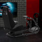Zootopo Professional Racing Simulator Cockpit with Black Seat, Fit for Logitech G920/Thrustmaster/Moza, Streamlined Dual-arm Design, No Wheel, Pedals, Handbrake, and Monitor Stand