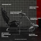 Zootopo Adjustable Racing Cockpit with Black Seat Fit for Logitech,Thrustmaster,G920,T500,Wheel Shifter Pedals Not Included