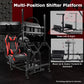 Zootopo Adjustable Racing Sim Cockpit with Red Seat Unobstructed Design for Both Legs Fit for Logitech/Thrustmaster G29 G923 G25 T80 T150 Racing Wheel Cockpit with Triple Monitor Stand Not Include Steering Wheel,Pedals,Handbrake