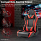 Zootopo Ergonomic Red Racing Seat with Adjustable Double Slides Fit Racing Simulator Cockpit Wheel Stand Gaming Chair Video Game Chairs