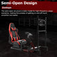Zootopo Racing Simulator Cockpit with Triple Monitor Stand and Red Seat Suitable for Logitech/Thrustmaster T500RS TX G29 G920 G923 CSL-DD, Without Steering Wheel, Pedals, Handbrake