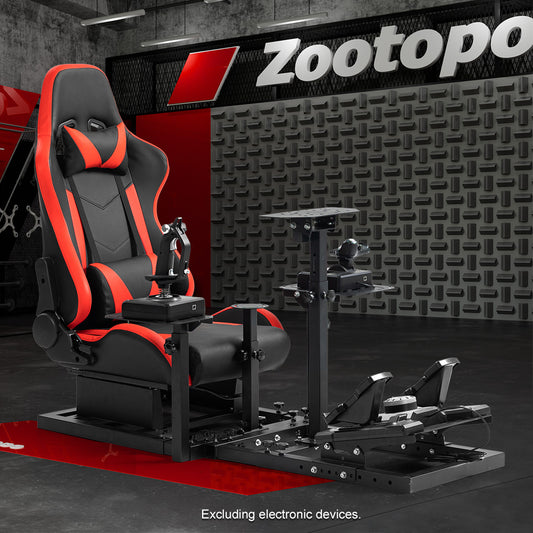 Zootopo Modular Flight Simulator and Racing Simulator Cockpit, Used for Combat or Racing Simulation, Compatible with Logitech/Thrustmaster Hotas Warthog/Honeycomb Alpha Bravo,No Wheel, Pedals, Handbrake and Monitor