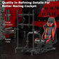 Zootopo Racing Cockpit with TV Stand & Red Seat Fit for Logitech, Thrustmaster,G27,G920,T500,Wheel Shifter Pedals Not Included
