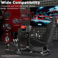 Zootopo 8040 Aluminum Profile Racing Sim Cockpit with Black Seat Fit Logitech G923 G920, Adjuatable Driving Simulator Cockpit Not Include Steering Wheel,Pedals,Handbrake
