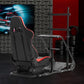 Zootopo Adjustable Sim Racing Cockpit with Red Seat Monitor Frame, Fit for Logitech/Thrustmaster/Fanatec G920 G923 G29 T80, Frame Double Arm Reinforcement, No Steering Wheel,Pedal,Handbra,Display
