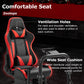 Zootopo G920 Racing Simulator Cockpit with Red Seat Frame Large Round Tube Stable and Adjustable Racing Wheel Stand Fit for Logitech G25 G27 G29 G920 Thrustmaster T80 T150 Wheel, Pedals and Shifter Not Include