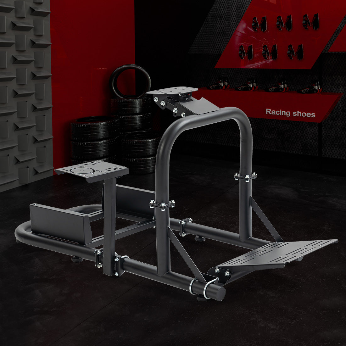 Zootopo Racing Simulator Cockpit 50mm Round Tube Driving Gaming Cockpit Fit for Logitech, Thrustmaster, Fanatec, PC, PS4, Xbox, Seat ,Pedal Wheel Not Included