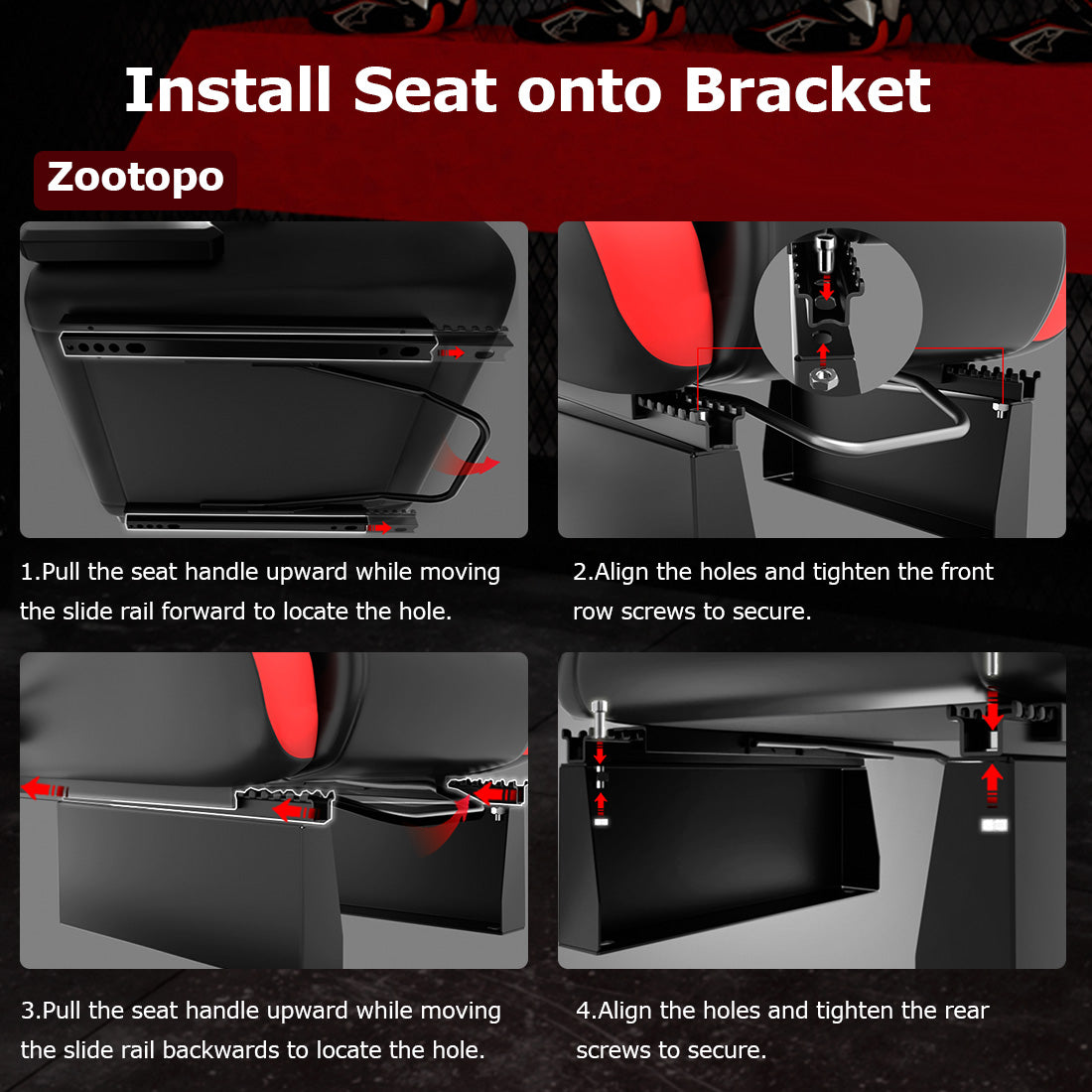 Zootopo Adjustable Racing Cockpit with TV Stand Seat Fit for Logitech,Thrustmaster,Fanatec,G920,T500,Wheel Shifter Pedals NOT Included