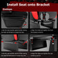 Zootopo G920 Racing Simulator Cockpit with Red Seat Frame Large Round Tube Stable and Adjustable Racing Wheel Stand Fit for Logitech G25 G27 G29 G920 Thrustmaster T80 T150 Wheel, Pedals and Shifter Not Include
