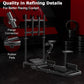 Zootopo Adjustable Racing Simulator Cockpit φ50mm Round Tubing with Monitor Mount, Compatible with Logitech G25/G29/G920/G923 and Thrustmaster T300 Gaming Stands. Does not include steering wheel, handbrake, pedals, and seat.