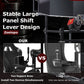 Zootopo 3060 Aluminum Profile Racing Simulator Cockpit with Black Seat and Triple-monitor Setup, Fit for Thrustmaster,for Fanatec,for Logitech G29 , Adjustable Driving Simulator Cockpit, Does Not Include Steering Wheel, Pedals, or Handbrake