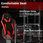 Zootopo 8040 Aluminum Profile Racing Sim Cockpit with Monitor Stand Fit Logitech G923 G920, Adjuatable Gaming Simulator Cockpit with Red Seat Not Include Steering Wheel,Pedals,Handbrake