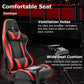 Zootopo Racing Simulator Cockpit with Triple Monitor Stand and Red Seat Suitable for Logitech/Thrustmaster T500RS TX G29 G920 G923 CSL-DD, Without Steering Wheel, Pedals, Handbrake