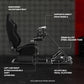 Zootopo Flight Simulator Cockpit with Black Seat Fit for Fanatec/Moza/Logitech X52 PRO/THRUSTMASTER A10,T.16000M FCS Adjustable Versatile,No Joystick,Handbrake,Shifter,Pedals,Steering Wheel,TV Mount
