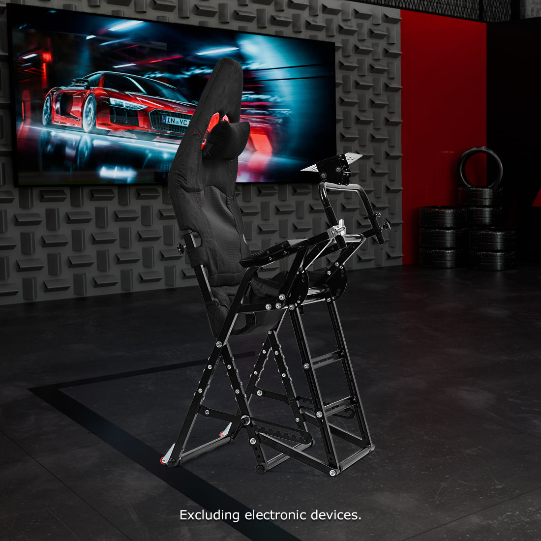 Zootopo Foldable X-Design Rig Racing Simulator Cockpit Frame  With Seat- Direct Drive Compatible Fit for Logitech/Thrustmaster/Fanatec G29 G920 G923 T248 T300 Not Included Wheel Shifter and Pedals