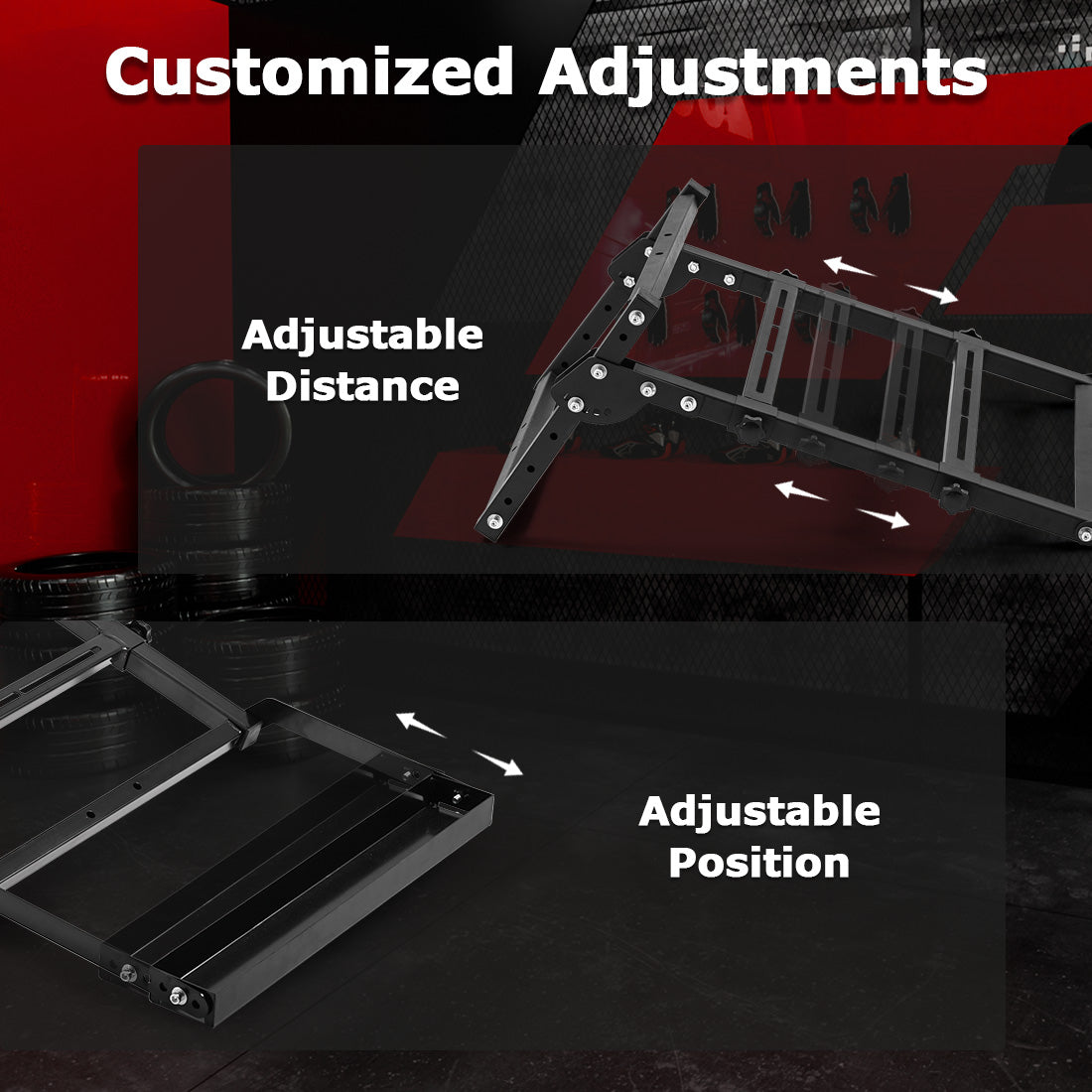 Zootopo Flight and Racing Wheel Stand Proprietary Accessories Fit for Chair Mount Compatible with Logitech/Thrustmaster/PXN/MOZA G27 G29 G920 G923 T248 T300RS GT R5,without Pedal