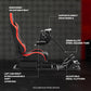 Zootopo Flight Simulator Cockpit with Red Seat Fit for Fanatec/Moza/Logitech X52 PRO/THRUSTMASTER A10,T.16000M FCS Adjustable Versatile,No Joystick,Handbrake,Shifter,Pedals,Steering Wheel,TV Mount