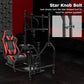 Zootopo Adjustable Racing Sim Cockpit with Red Seat Unobstructed Design for Both Legs Fit for Logitech/Thrustmaster G29 G923 G25 T80 T150 Racing Wheel Cockpit with Monitor Stand Not Include Steering Wheel,Pedals,Handbrake