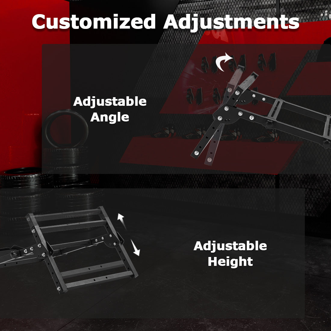 Zootopo Adjustable Flight Racing Simulator Cockpit with Seat Pedal Frame Fit for Thrustmaster Hotas Warthog/Logitech G29 G920,Simple Storage Multi-Function Home Office Use,No Joystick,Shifter,Pedal