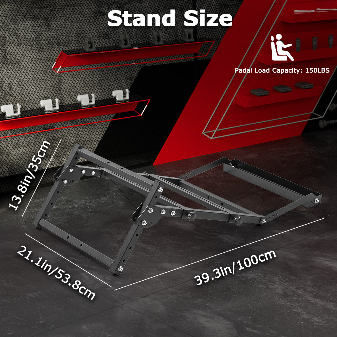 Zootopo Flight and Racing Wheel Stand Proprietary Accessories Fit for Chair Mount Compatible with Logitech/Thrustmaster/PXN/MOZA G27 G29 G920 G923 T248 T300RS GT R5,without Pedal