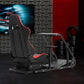 Zootopo Adjustable Sim Racing Cockpit with Red Seat, Fit for Logitech/Thrustmaster/Fanatec G920 G923 G29 Frame, Double Arm Reinforcement, No Steering Wheel, Pedal, Handbrake
