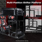 Zootopo 3060 Aluminum Profile Racing Simulator Cockpit with Red Seat and Triple-monitor Setup, Fit for Thrustmaster,for Fanatec,for Logitech G29 , Adjustable Driving Simulator Cockpit, Does Not Include Steering Wheel, Pedals, or Handbrake