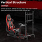 Zootopo Racing Cockpit with TV Stand & Red Seat Fit for Logitech, Thrustmaster,G27,G920,T500,Wheel Shifter Pedals Not Included