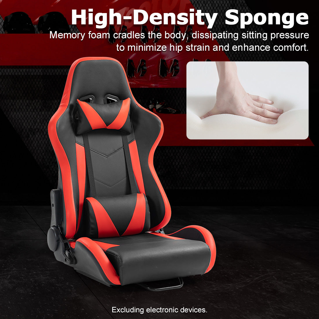 Zootopo Adjustable Racing Sim Cockpit with Red Seat Unobstructed Design for Both Legs Fit for Logitech/Thrustmaster G29 G923 G25 T80 T150 Racing Wheel Cockpit with Triple Monitor Stand Not Include Steering Wheel,Pedals,Handbrake