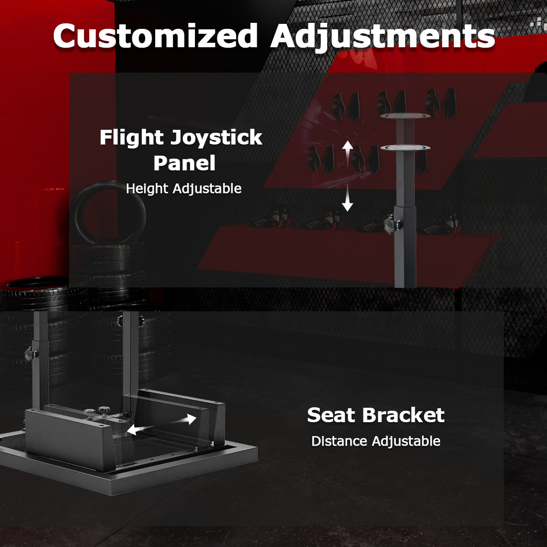 Zootopo Flight Simulator Cockpit  Fit for Logitech X52 PRO,X56, Thrustmaster T16000M,HotasWarthing Flight Stick,Unlimited Adjustment,Not Include Steering Wheel,Pedals,Handbrake and Joystick