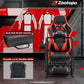Zootopo Adjustable Sim Racing Cockpit with Red Seat, Fit for Logitech/Thrustmaster/Fanatec G920 G923 G29 Frame, Double Arm Reinforcement, No Steering Wheel, Pedal, Handbrake