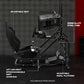 Zootopo Adjustable Racing Sim Cockpit with Black Seat Unobstructed Design for Both Legs Fit for Logitech/Thrustmaster G29 G923 G25 T80 T150 Racing Wheel Cockpit with Triple Monitor Stand Not Include Steering Wheel,Pedals,Handbrake